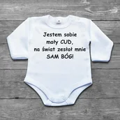 Body dla niemowląt - Poczpol Jestem sobie mały CUD, na świat zesłał mnie SAM BÓG! - body niemowlęce PRZPOC-0-2692 - miniaturka - grafika 1