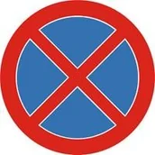 Wyposażenie miejsc publicznych - Znak drogowy zakazu B-36 Zakaz zatrzymywania się - miniaturka - grafika 1