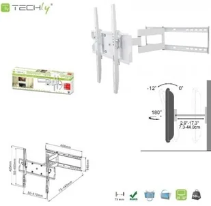 Techly Techly Uchwyt cienny LCD/LED 23-55cali regulowany biały AJTEYL000023851 - Uchwyty do monitorów - miniaturka - grafika 3