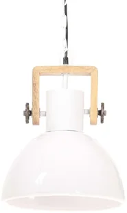 VidaXL Industrialna lampa wisząca, 25 W, biała, okrągła, 30 cm, E27 320539  VidaXL - Lampy pozostałe - miniaturka - grafika 3