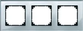 Wyłączniki światła i elektryczne - Merten 489360 m-Plan prawdziwe szkło ramki, 3 kieszeń, diamentowy srebrny 1328849 - miniaturka - grafika 1