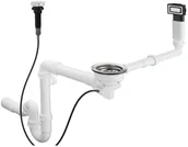 Syfony - Hansgrohe D14-11 Syfon zlewozmywakowy z przelewem stal szlachetna 43931800 - miniaturka - grafika 1