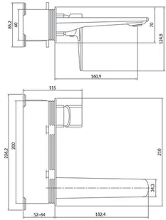 Cersanit Bateria umywalkowa podtynkowa Large czarna z boksem S951-385 S951-385 - Baterie podtynkowe - miniaturka - grafika 3