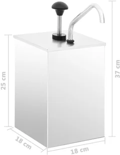 vidaXL Dozownik do sosu, stal nierdzewna, 3,5 L - Pozostałe akcesoria kuchenne - miniaturka - grafika 8