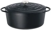 Garnki - Kuchenprofi Küchenprofi PROVENCE Garnek Owalny Żeliwny z Pokrywką 12,5 l Czarny 0402001040 - miniaturka - grafika 1