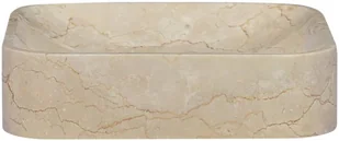 vidaXL Lumarko Umywalka, kremowa, 40x40x10 cm, marmurowa! 149168 - Umywalki - miniaturka - grafika 2