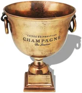 Dekoracje domu - vidaXL Wiaderko na szampana w kształcie pucharu, miedziane, brązowe - miniaturka - grafika 1