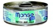 Mokra karma dla kotów - Monge NATURAL OWOCE MORZA Z KURCZAKIEM 80G - miniaturka - grafika 1