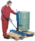 Wózki magazynowe - d 722 DENTA Dźwignik chwytak beczki stalowe 200 l z wytł kraw. podwozie szer. podnoszenie 0-300mm 72278432 78432-uniw - miniaturka - grafika 1