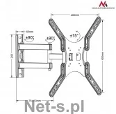 Inne akcesoria audio-wideo - Maclean UCHWYT DO TELEWIZORA LUB MONITORA 13-55 30KG MC-759 CZARNY VESA 400X400 - miniaturka - grafika 1