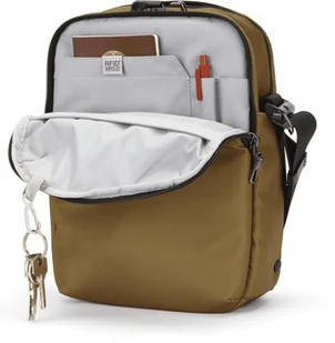 Pacsafe Torba antykradzieżowa na ramię Metrosafe X Vertical Crossbody 6L Tan PME30620205 - Akcesoria do tabletów i e-booków - miniaturka - grafika 5