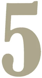 Cyfra /5/ 5CM PLATYNA PVC - Numery na dom - miniaturka - grafika 2