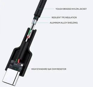 AUKEY CB-CA2 OEM KABEL USB-C QC 2M 3A 60W NYLON CB-CA2 OEM - Kable komputerowe i do monitorów - miniaturka - grafika 4