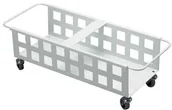 Wózki magazynowe - Durable 1801622010 Wózek jezdny DURABIN Square Trolley Duo do dwóch 40 litrów, białe 1801622010 - miniaturka - grafika 1