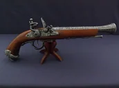 Repliki - broń - Denix SA REPLIKA WŁOSKI PISTOLET NA STOJAKU MODEL 1031G+800 1031G+800 - miniaturka - grafika 1