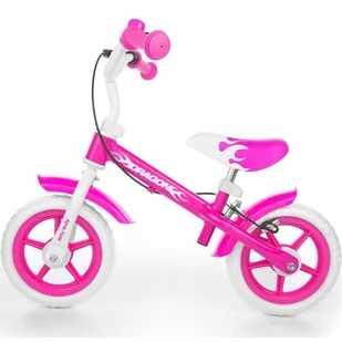 Milly Mally Dragon Rowerek Biegowy hamulec pink - Rowerki biegowe - miniaturka - grafika 9