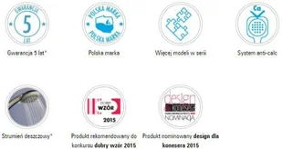 Deante Zestaw natryskowy 1-punktowy Hiacynt NQH 041K NQH041K - Baterie wannowe i prysznicowe - miniaturka - grafika 3