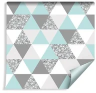 Tapety - Muralo Tapeta GEOMETRYCZNA Kolorowe Trójkąty 185825990 T_F_10mx53_W_185825990_A - miniaturka - grafika 1