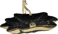 Umywalki - Rea Umywalka Sea Infinity Black Gold U3402 - miniaturka - grafika 1