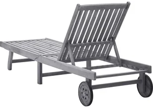 vidaXL Leżak, lite drewno akacjowe 311872 - Leżaki ogrodowe - miniaturka - grafika 4