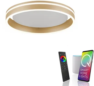 Paul Neuhaus Inteligentna lampa sufitowa mosiężna 40 cm z pilotem - Ronith - Systemy inteligentnych domów - miniaturka - grafika 5