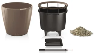 Lechuza Donica Classico 28 LS ALL-IN-ONE, szara, wysoki połysk, 16045 - Donice - miniaturka - grafika 8