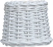 Oprawy, klosze i abażury - vidaXL vidaXL Wiklinowy klosz, 25 x 17 cm, biały - miniaturka - grafika 1