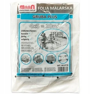Folia Malarska 4 x 5 M Gruba Plus Ochronna 25um - Folie i taśmy malarskie - miniaturka - grafika 3