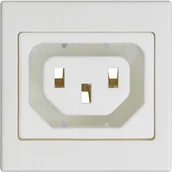 Gniazdka elektryczne - Schneider Pokrywa-K45-gniazdo-IEC320-230V-żeńskie-C13-czysta-biel K306A/9 - miniaturka - grafika 1