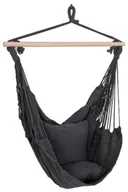 Fotele ogrodowe wiszące - Garden Pleasure Garden Pleasure Fotel hamakowy TOBAGO z 2 poduszkami, 1 sztuka (Antracytowy) 4041908101396 - miniaturka - grafika 1