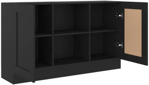 vidaXL Szafka, czarna, 120 x 30,5 x 70 cm, płyta wiórowa 802778 - Szafki do salonu - miniaturka - grafika 13