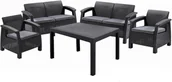 Meble ogrodowe - Allibert meble ogrodowe CORFU FIESTA - antracyt / szary - miniaturka - grafika 1