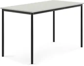 Meble do szkół i przedszkoli - AJ Produkty Biurko SONITUS, 1600x800x900 mm, szary laminat, antracyt - miniaturka - grafika 1