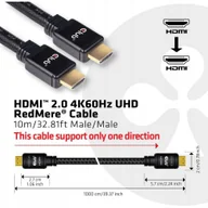 Kable komputerowe i do monitorów - Club3D Kabel Hdmi 2.0 4K60 Hz RedMere 10 m / 32,8 - miniaturka - grafika 1