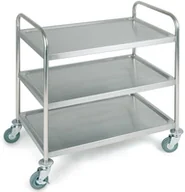 Wózki na żywność - APS Wózek kelnerski trzypółkowy ze stali nierdzewnej 910x590x930 mm | 11979 11979 - miniaturka - grafika 1