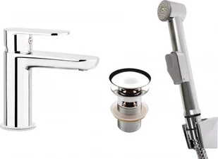 DEANTE DEANTE ALPINIA BGA027M bateria umywalkowa ze słuchawką typu bidetta z click-clack z przelewem CHROM BGA_027M - Baterie umywalkowe - miniaturka - grafika 4