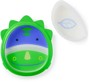 Skip Hop Miska z talerzem Zoo Dinozaur 2w1 NN-ASH-BHZM-001 - Zestawy naczyń dla dzieci - miniaturka - grafika 2