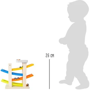 Small Foot Drewniana zjeżdżalnia z parkingiem 10602 Small Foot 725651 - Zabawki interaktywne dla dzieci - miniaturka - grafika 9