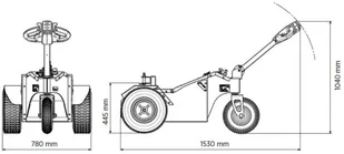 000 Ciągnik holownik elektryczny do transportu wózków maks nośność ciągnika 3000 kg) 00078969 78969-uniw - Wózki magazynowe - miniaturka - grafika 2