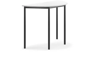 AJ Produkty Biurko SONITUS, półokrągłe, 1200x600x760 mm, biały laminat, antracyt - Meble do szkół i przedszkoli AJ Produkty Biurko SONITUS, półokrągłe, 1200x600x760 mm, biały laminat, antracyt - Meble do szkół i przedszkoli - miniaturka - grafika 2