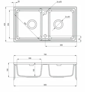 Deante Zorba ZQZ 2203 - Zlewozmywaki - miniaturka - grafika 3