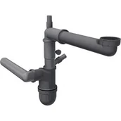 Syfony - Franke 112.0551.361 Syfon butelkowy oszczędzajacy miejsce Grey Line 1 komora Akcesoria do zlewozmywaków - miniaturka - grafika 1