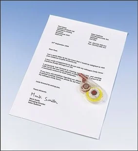 Q-Connect Korektor w taśmie myszka, jednorazowy, 5mmx8m KF01593 - Korektory - miniaturka - grafika 2