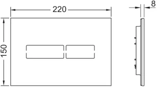 TECE Przycisk szkło białe Lux Mini 9240960 - Przyciski spłukujące - miniaturka - grafika 2