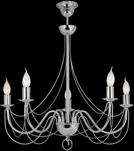 Euluna Żyrandol Retro, 5-punktowy 75 cm, chromowy - Lampy sufitowe - miniaturka - grafika 2