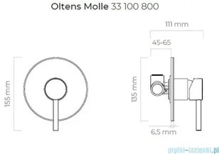 Oltens Molle bateria prysznicowa podtynkowa złota 33100800 - Baterie podtynkowe - miniaturka - grafika 2