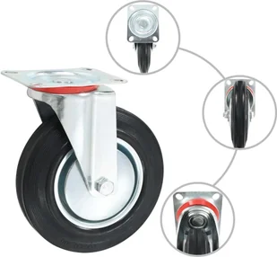 VidaXL 16 kółek skrętnych, 200 mm 278033         VidaXL - Kółka i bloczki - miniaturka - grafika 3