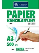 Szkolne artykuły papiernicze - Inter-druk Papier kancelaryjny w linię A3 500 arkuszy - miniaturka - grafika 1