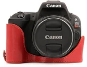 Akcesoria fotograficzne - MegaGear megagear "zawsze gotowa" skórzana torba na aparat do Canon EOS Rebel SL2, EOS 200d, X9 Kiss  Half-Bottom pokrowiec ochronny  wytrzymały, odporność na zarysowania i uderzenia, czerwony MG1310 - miniaturka - grafika 1