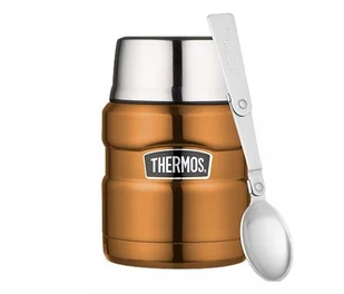 Thermos Termos na posiłek KING 470 ml ze składaną łyżką (miedziany) King - Termosy - miniaturka - grafika 4